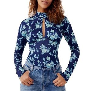 NWT Free People | Dinner Party Top Color: Blue